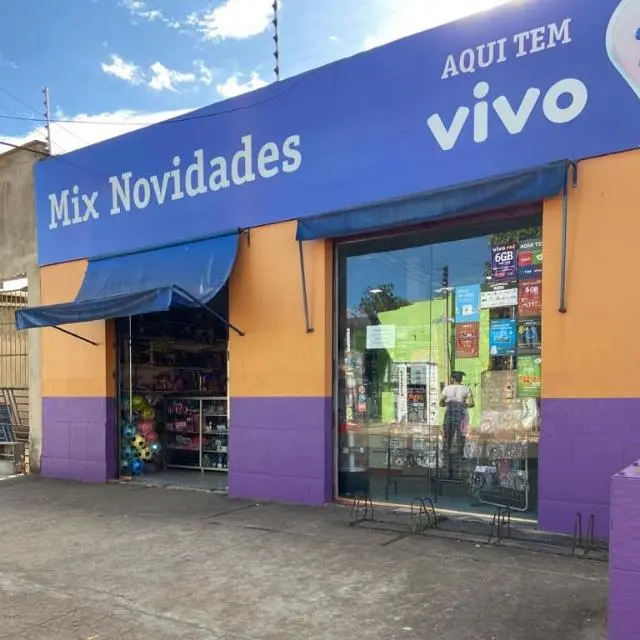 Fachada da loja de presentes Mix Novidades